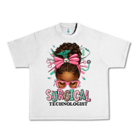 Lunar Rock Surgical Technologist Afro Messy Bun Urban Heavy Tee - texasbilliewilder