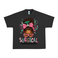 Pigment Black Surgical Technologist Afro Messy Bun Urban Heavy Tee - texasbilliewilder