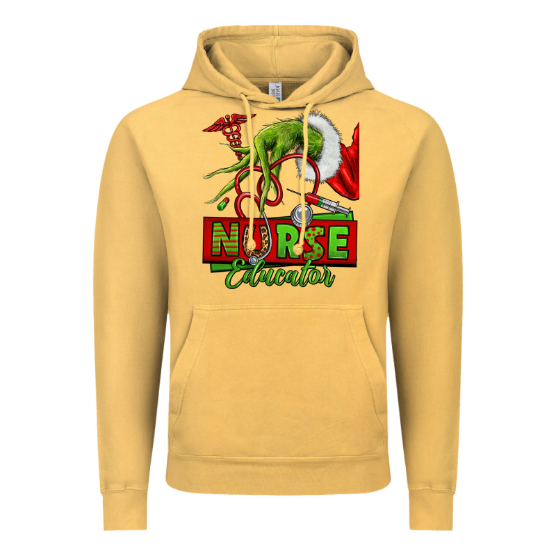 Grinch Hand Nurse Educator Vintage Hoodie by NancyCooperArtShop | Teevron