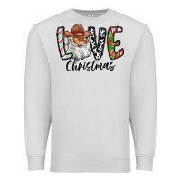 Dove Grey Love Christmas Santa Premium Sweatshirt - CowhideDigitalArt