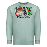 Seafoam Love Christmas Santa Premium Sweatshirt - CowhideDigitalArt