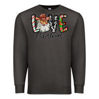 Smoke Love Christmas Santa Premium Sweatshirt - CowhideDigitalArt