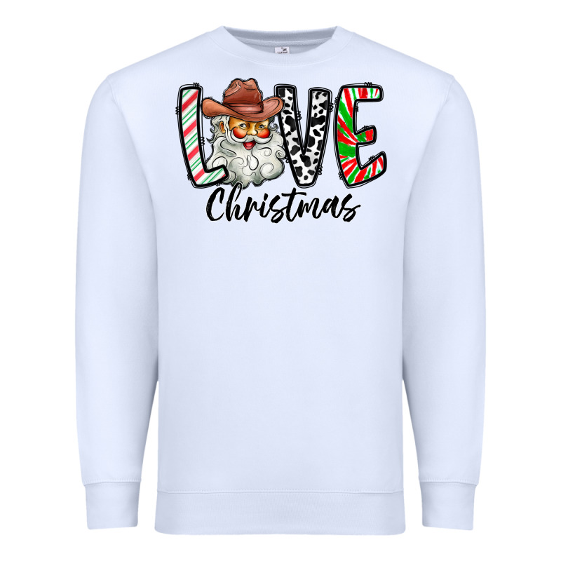 Love Christmas Santa Premium Sweatshirt by CowhideDigitalArt | Teevron