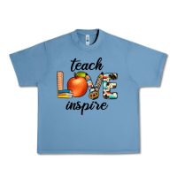 Pebble Blue teach love inspıre Urban Heavy Tee - JahusDesignShop
