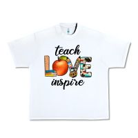 White teach love inspıre Urban Heavy Tee - JahusDesignShop