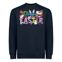 Navy Happy Easter Nurse Heavyweight Sweatshirt - OliviaCreatesArt