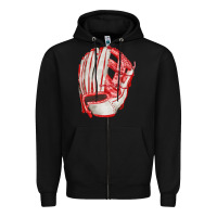 Black Catchers Mitt Fa Element Zipper Hoodie - FaDigitalArtStudio