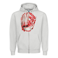 Dove Grey Catchers Mitt Fa Element Zipper Hoodie - FaDigitalArtStudio