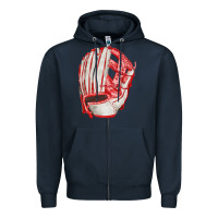 Navy Catchers Mitt Fa Element Zipper Hoodie - FaDigitalArtStudio