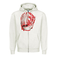 Oatmeal Heather Catchers Mitt Fa Element Zipper Hoodie - FaDigitalArtStudio