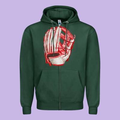 Catchers Mitt Fa Element Zipper Hoodie Designed By Fadigitalartstudio