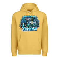 Antique Gold merry and bright Premium Hoodie - FaDigitalArtStudio
