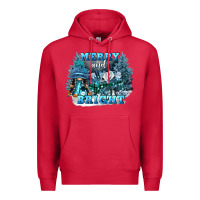 Cardinal merry and bright Premium Hoodie - FaDigitalArtStudio