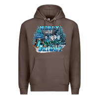 Coffee merry and bright Premium Hoodie - FaDigitalArtStudio