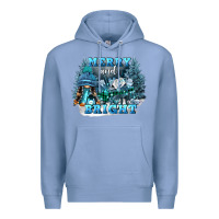 Colony Blue merry and bright Premium Hoodie - FaDigitalArtStudio