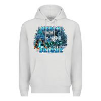 Dove Grey merry and bright Premium Hoodie - FaDigitalArtStudio