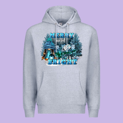 Merry And Bright Premium Hoodie Designed By Fadigitalartstudio