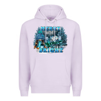 Lilac merry and bright Premium Hoodie - FaDigitalArtStudio