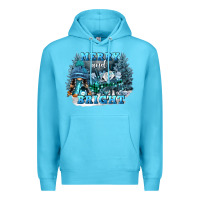Ocean Blue merry and bright Premium Hoodie - FaDigitalArtStudio