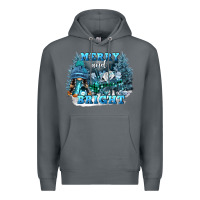 Rock merry and bright Premium Hoodie - FaDigitalArtStudio