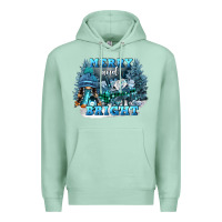 Seafoam merry and bright Premium Hoodie - FaDigitalArtStudio