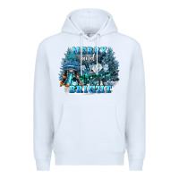 White merry and bright Premium Hoodie - FaDigitalArtStudio