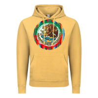 Vintage Mustard Mexico Coat of Arms Vintage Hoodie - texasbilliewilder