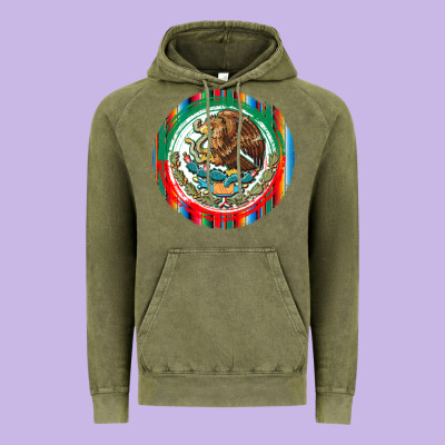 Mexico Coat Of Arms Vintage Hoodie Designed By Texasbilliewilder