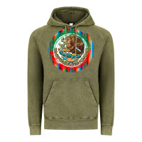 Vintage Olive Mexico Coat of Arms Vintage Hoodie - texasbilliewilder