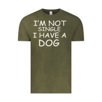 Vintage Olive I m Not SIngle I Have a Dog Vintage Tee - Bettercallsaul