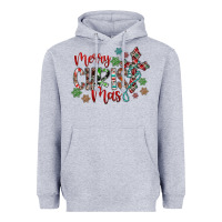 Heather Grey Merry Christmas Heavyweight Hoodie - CowhideDigitalArt