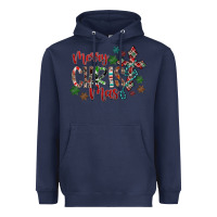 Navy Merry Christmas Heavyweight Hoodie - CowhideDigitalArt
