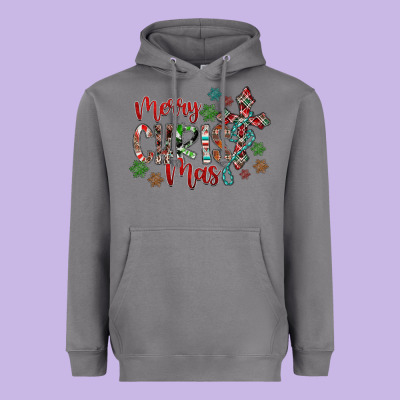 Merry Christmas Heavyweight Hoodie Designed By Cowhidedigitalart
