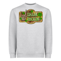 Heather Grey Shamrockin' St. Patrick's Day Heavyweight Sweatshirt - OliviaCreatesArt