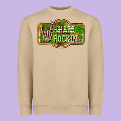 Shamrockin' St. Patrick's Day Heavyweight Sweatshirt Designed By Oliviacreatesart