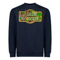 Navy Shamrockin' St. Patrick's Day Heavyweight Sweatshirt - OliviaCreatesArt