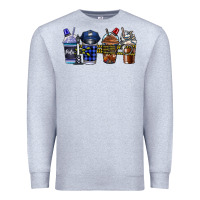 Heather Grey Police Coffee Premium Sweatshirt - CowhideDigitalArt