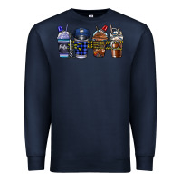 Navy Police Coffee Premium Sweatshirt - CowhideDigitalArt