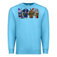 Ocean Blue Police Coffee Premium Sweatshirt - CowhideDigitalArt