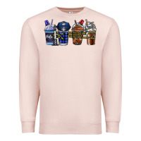 Pale Pink Police Coffee Premium Sweatshirt - CowhideDigitalArt