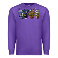 Purple Police Coffee Premium Sweatshirt - CowhideDigitalArt