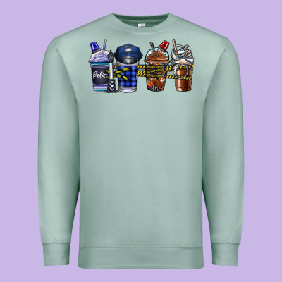 Police Coffee Premium Sweatshirt Designed By Cowhidedigitalart