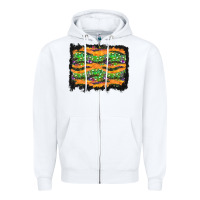 White Halloween Skull Background Zipper Hoodie - BundleAndBundleShop