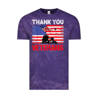 Cloud Purple thank you veterans service patriot veteran day american flag t shirt Vintage Tee - maiPhamDesign