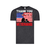 Vintage Black thank you veterans service patriot veteran day american flag t shirt Vintage Tee - maiPhamDesign