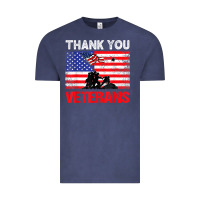 Vintage Denim thank you veterans service patriot veteran day american flag t shirt Vintage Tee - maiPhamDesign