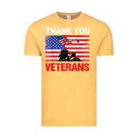 Vintage Mustard thank you veterans service patriot veteran day american flag t shirt Vintage Tee - maiPhamDesign