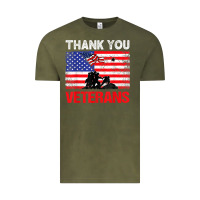 Vintage Olive thank you veterans service patriot veteran day american flag t shirt Vintage Tee - maiPhamDesign