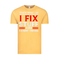 Vintage Mustard Funny I Fix Stuff And I Know Things That's What I Do Funny T Shirt Vintage Tee - maiPhamDesign