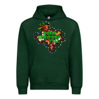 Forest Green merry Christmas y'all Texas map Urban Hoodie - BarkalooDesign